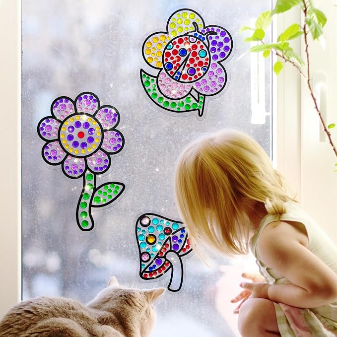 atydkug Window Suncatcher Gemstone Sticker Craft Kits - Image 5
