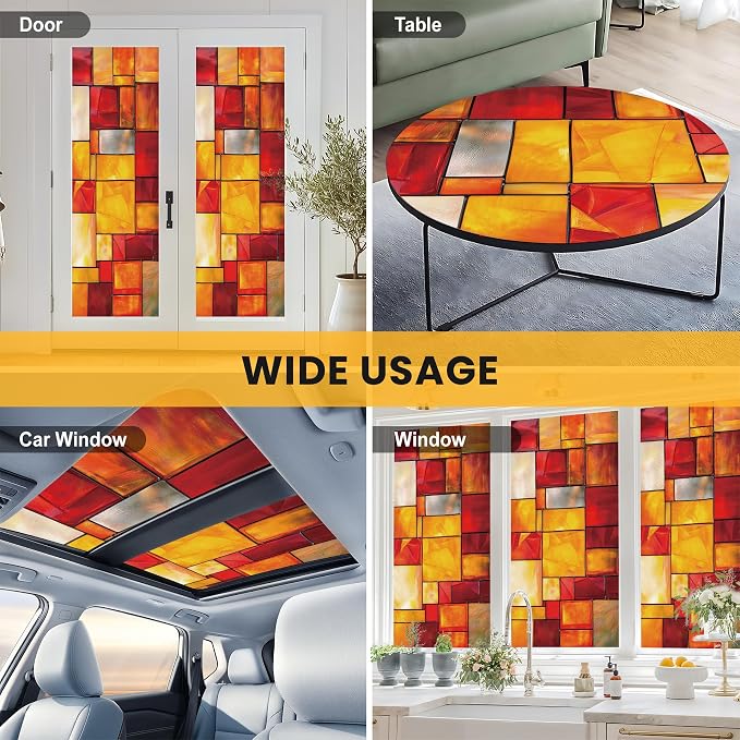 Stained Glass Window Privacy Film Static Cling - Image 8