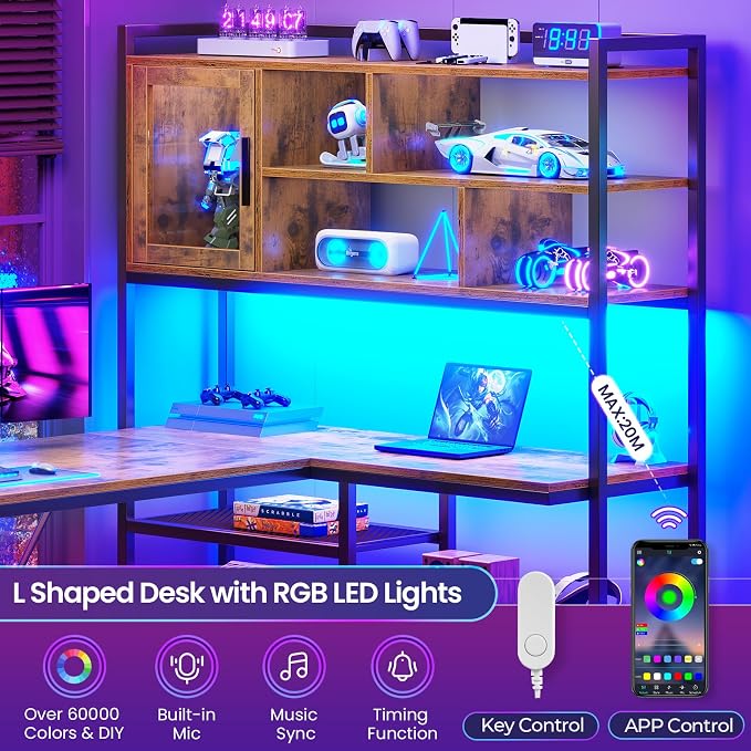 SEDETA L Shaped Computer Desk, L Shaped Corner Desk - Image 9
