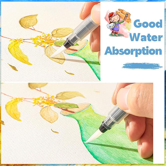 35 Sheets Watercolor Paper Pad 3.5x5.5 Inch, 140 lb/300 GSM Cold Press Water - Image 4