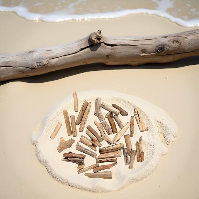 20 Pcs Wood Natural Driftwood Pieces Branch Slices Craft Sticks Beach Decor - Image 2