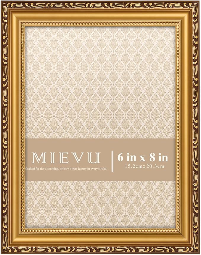 6×8 Picture Frame Gold by MIEVU