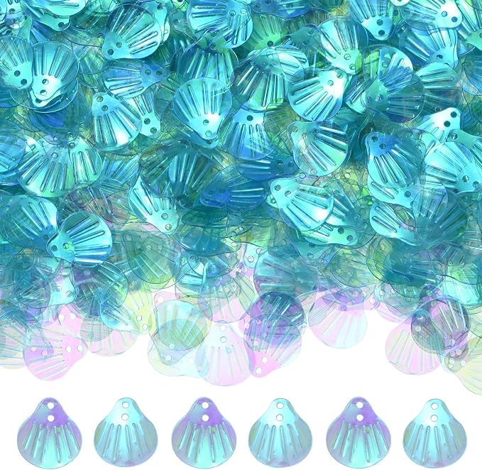 M METERXITY 600-Pack Seashell Sequins, 50g Shell Shape Loose Sequins by MMETERXITY