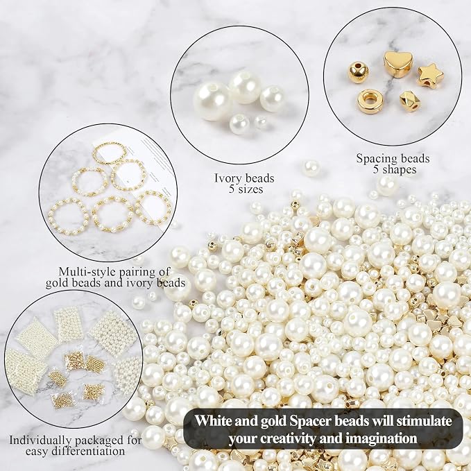 Phinus 2450 Pcs Pearl Beads - Image 3
