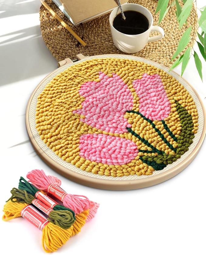TINDTOP Punch Needle Embroidery Kits, Tulip Punch Needle Kits - Image 5