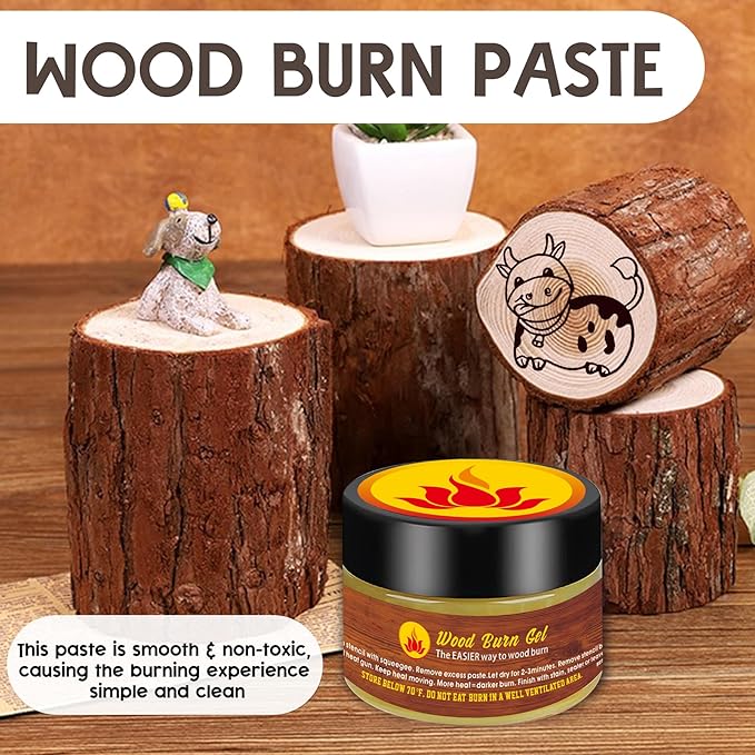 1DFAUL Wooden Burning Paste, 4 OZ Wood Burn Gel - Image 3