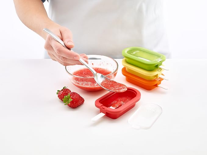 Lékué Set of 4 Large Stackable Popsicle Molds + Sticks & Lids | Homemade - Image 6