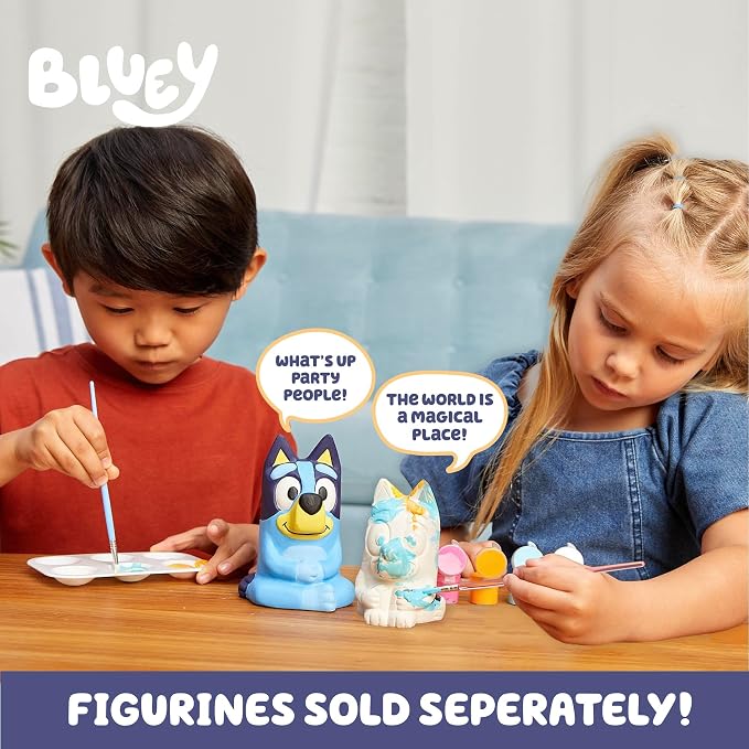 Bluey Paint Your Own Bingo Figurine, Paintable Ceramic Figure, Includes 6 - Image 6