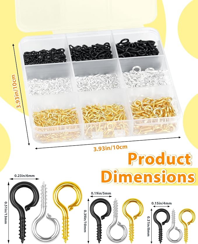 FIVEIZERO 600pcs Small Eye Pins - Image 2