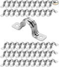 OHLECTRIC Heavy Duty Pipe Strap (50 Pack - ¾ Inch) Zinc Plated Steel Conduit Clamps, 2 Hole Steel EMT Pipe Strap U Bracket, Zinc Coated Tension Tube Clip, Metal Pipe Clamp for EMT Conduits