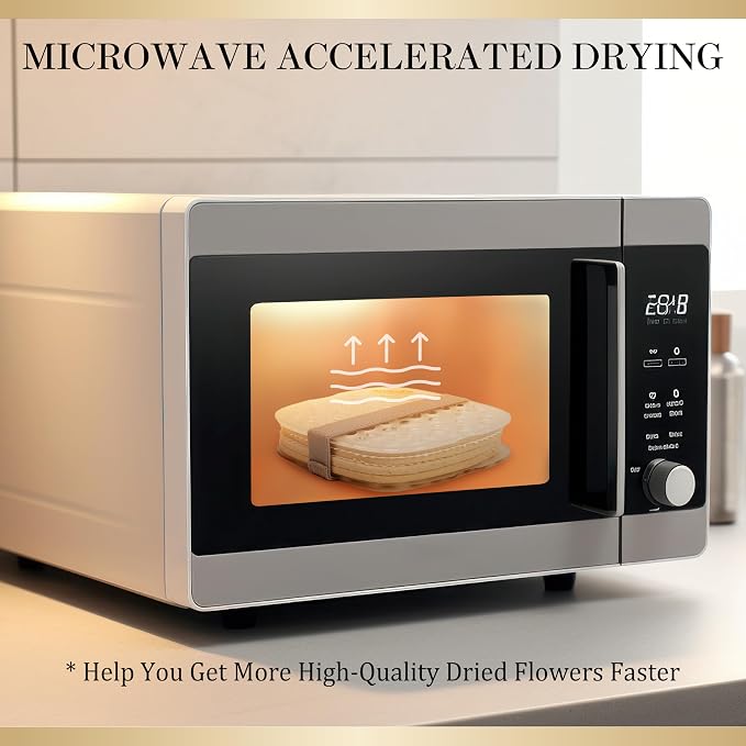 Aboofx Microwave Flower Press 6.3" 3 Layers Fast Drying Pressed Flower Art Kit - Image 3