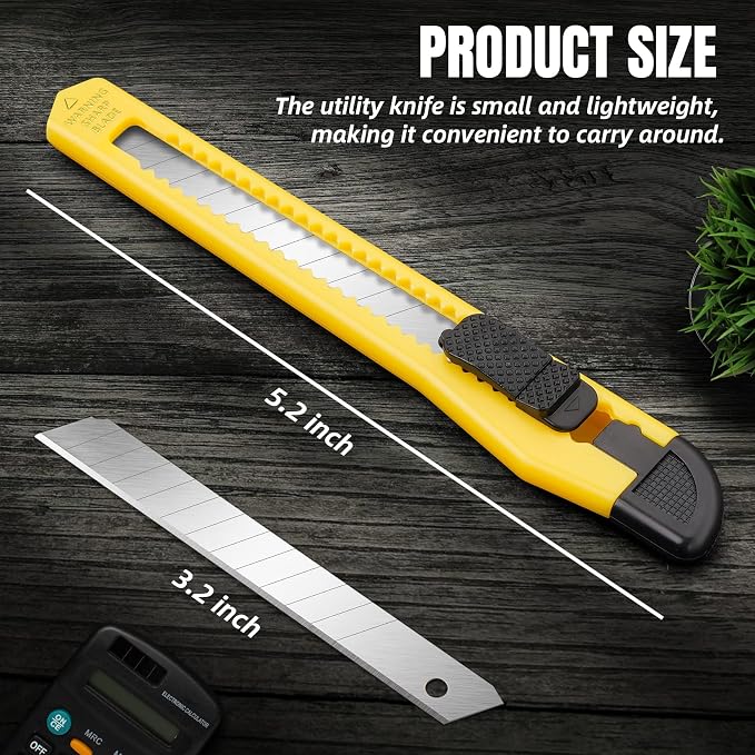 42 Pack Box Cutter Retractable, 9MM Snap-Off Blade Utility Knife - Image 5