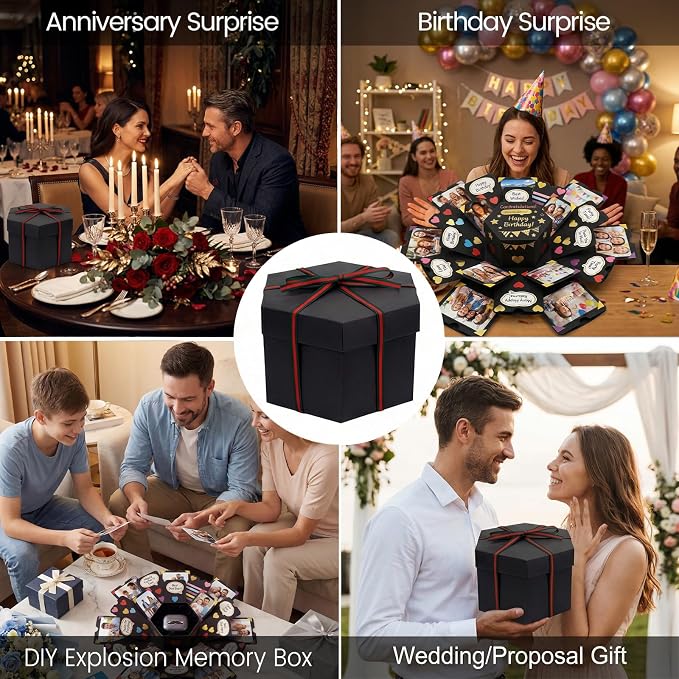 Koogel Explosion Gift Box, DIY Custom Scrapbook Photo Album Surprise Box - Image 6