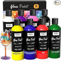 Nicpro 8 Colors Stained Glass Paint Set, 4oz / 120ml Waterproof Acrylic Enamel by Nicpro