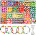 Gionlion Fruit Polymer Clay Beads Bracelet Making Kit, Colorful Clay Beads by Gionlion