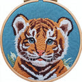 DIY Punch Needle Kits Cartoon Tiger Portrait by Unknown