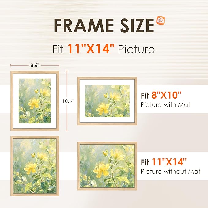 FIXSMITH 11x14 Picture Frame 2 Pack, Photo Frame - Image 2