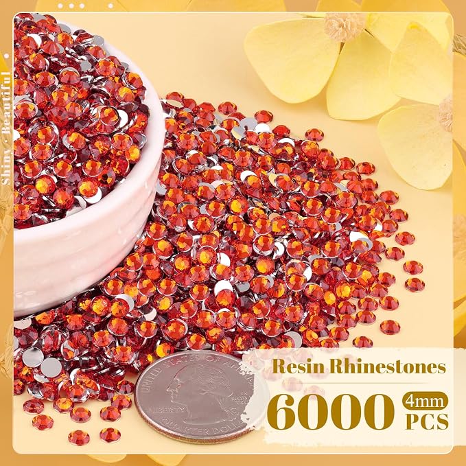 6000PCS 4mm Resin Rhinestones Bulk - Image 2