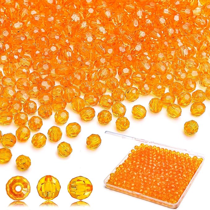 BONNY BOXX 2000pcs 4mm Acrylic Faceted Round Crystal Beads Transparent by BONNY+BOXX