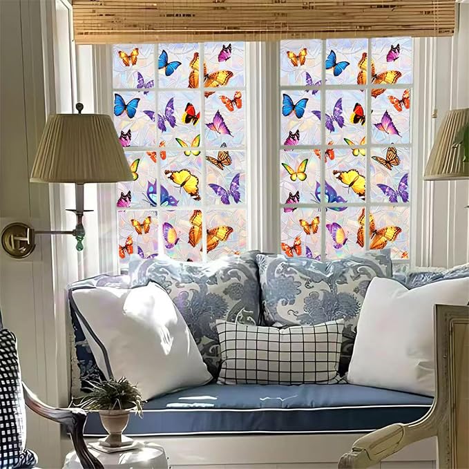 Butterfly Design Stained Glass Window Film - Image 3