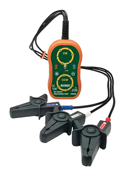 Extech Non-Contact Phase Sequence Tester - PRT200 & Klein Tools ET600 Multimeter, Megohmmeter Insulation Tester, 4000 Ohms Resistance, 125V/250V/500V/1000V, Auto-Ranging TRMS Multimeter