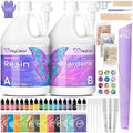 HeyClear 2 Gallon Epoxy Resin Kit Crystal Clear, Hard 2 Part Epoxy and Hardener by HeyClearResin