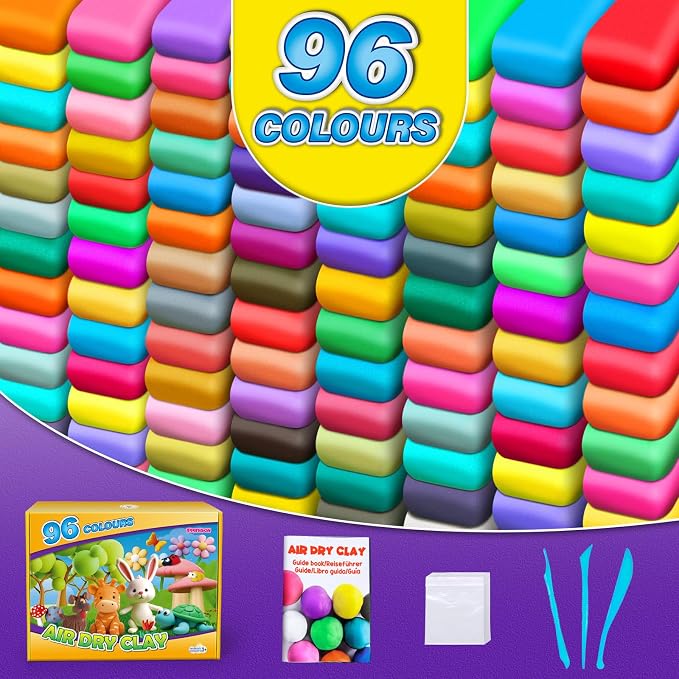 Air Dry Clay, 96 Colors Modeling Magic Clay - Image 2