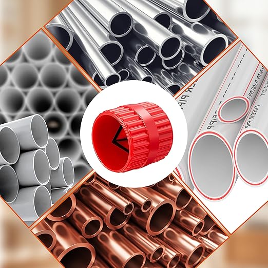 2 Pcs Inner-Outer Reamer Pipe, Deburring Tool for Copper Pipe, Tubing Chamfer Tool, for PVC, PPR, Copper, Brass and Aluminum Pipe (3/16 in. to 1-1/4 in.)