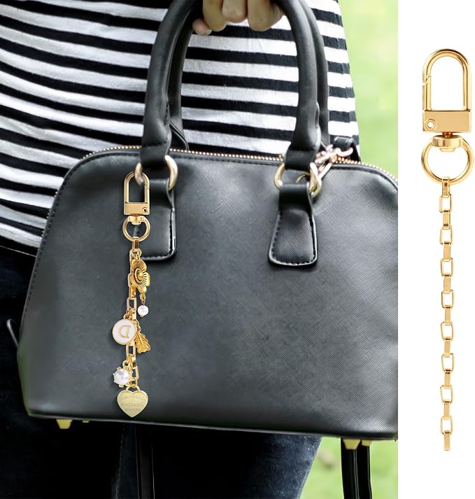 20pcs Gold Keychain Making Kit, Key Ring Swivel Snap Hook Chains, Extender - Image 6