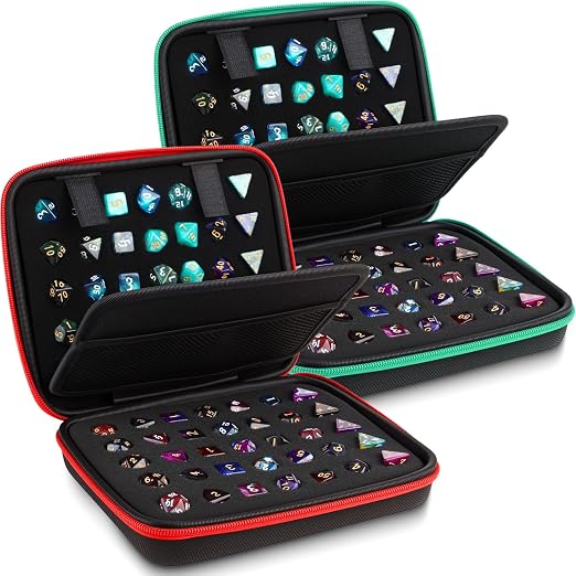 Aoriher 2 Pcs Dice Case with Removable Slotted Tray by Aoriher