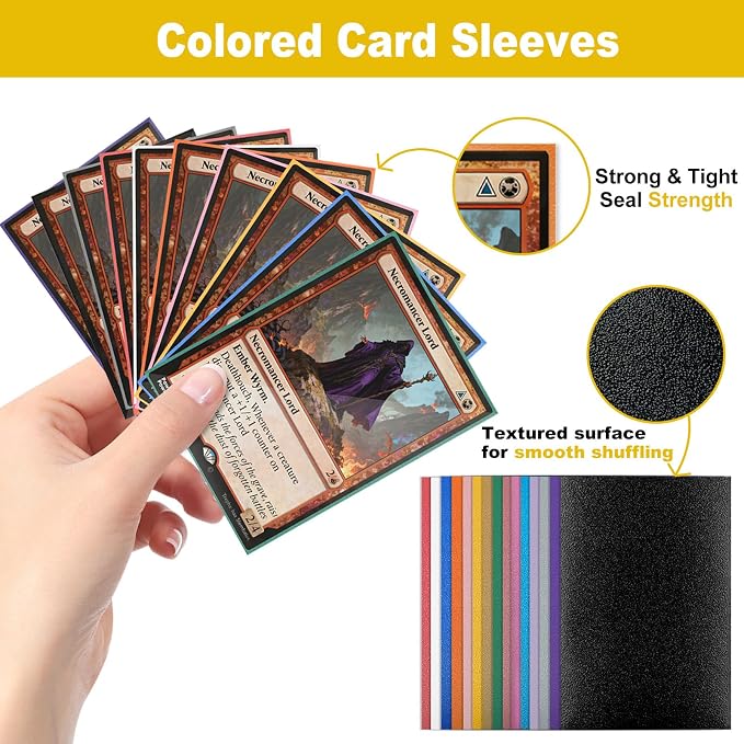 Premium Pink Card Sleeves, 150 Sleeves 2.6''x3.6'' Compatible - Image 6