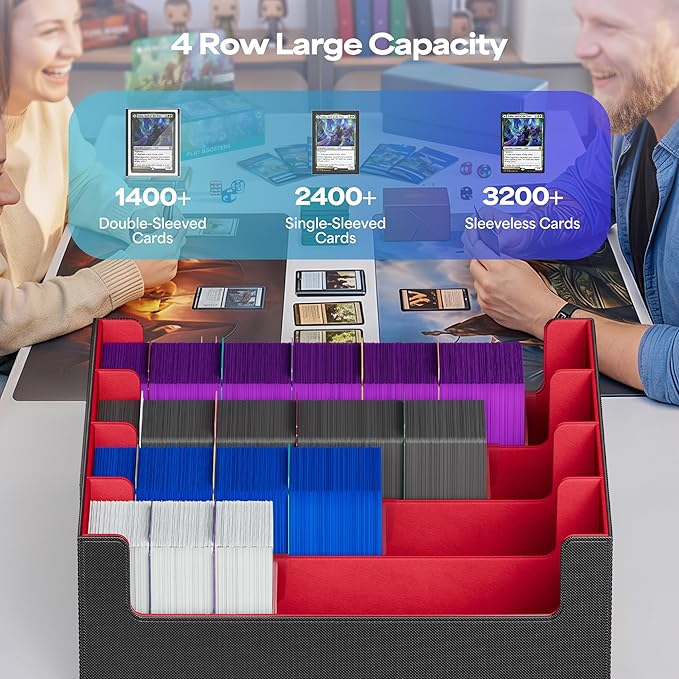 UAONO Trading Card Storage Box, Holds 2400 Sleeved Cards - Image 3