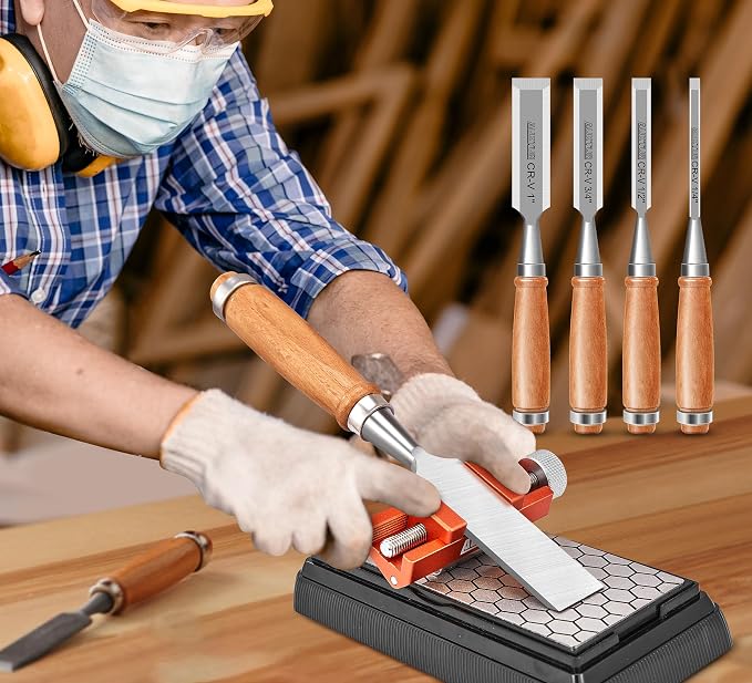 Sharpening Stone with Honing Guide Tool, chisel set - Image 8