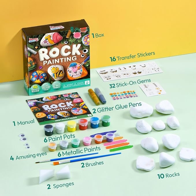 Rock Painting Kit for Kids, Arts and Crafts for Girls & Boys Ages 6-12 - Image 4