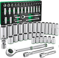 SK 3/8" Drive Socket Set with 160-P Ratchet, 31-Piece, Metric, SuperKrome Finish, Premium CR-V Construction, with EVA Foam Tool Organizer