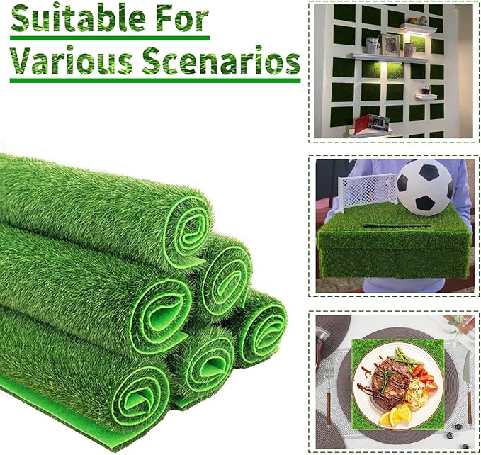 24 Pcs 6 X 6 Inch Fake Grass Decor - Image 6
