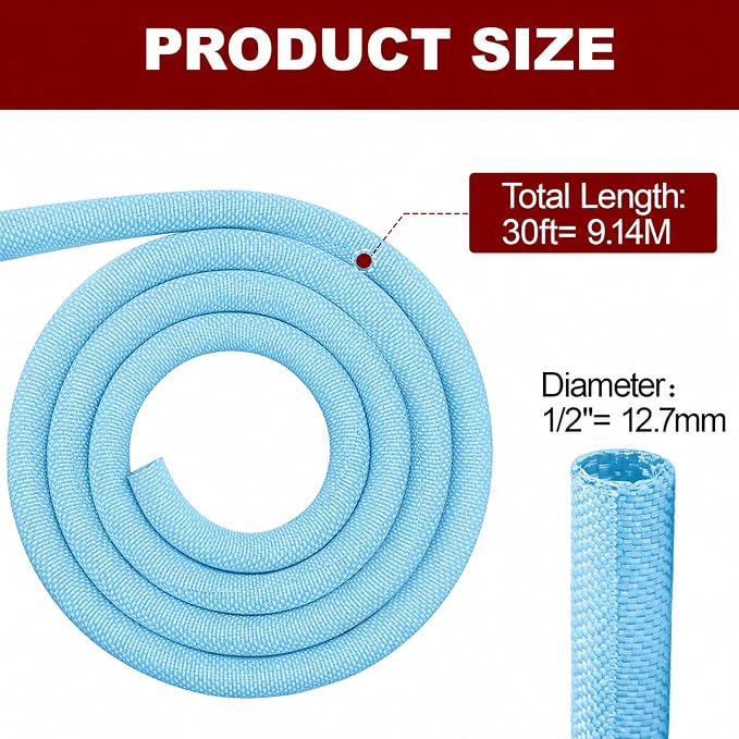 Automotive Wire Loom High Temperature Braided Wire Loom, Split-Sleeve Heat - Image 4