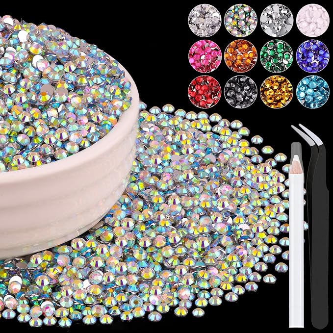 8000PCS 3mm Resin Rhinestones Bulk by BELLEBOOST