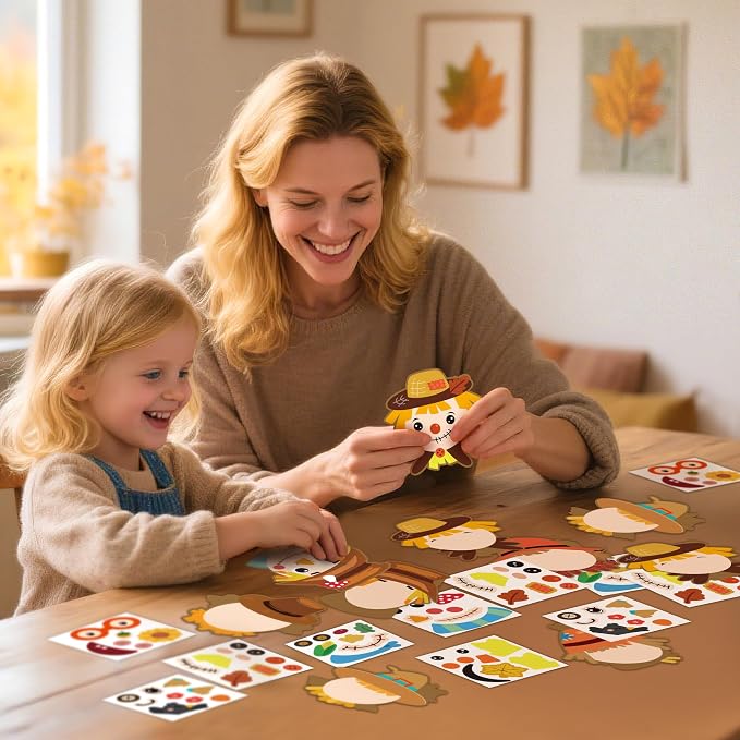 Haooryx DIY Fall Scarecrow Magnet Craft Kit - Image 6