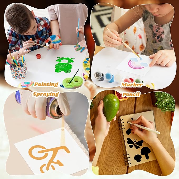 Fainne 100 Pcs 2 Inch Stencils Small Stencils - Image 4