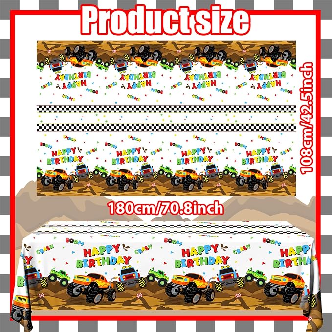 Monster Truck Tablecloth - Image 5