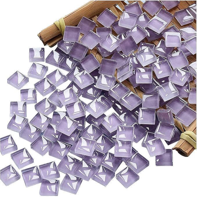 Light Purple Crystal Mosaic Tiles Squares Stained Glass by Ricytnig
