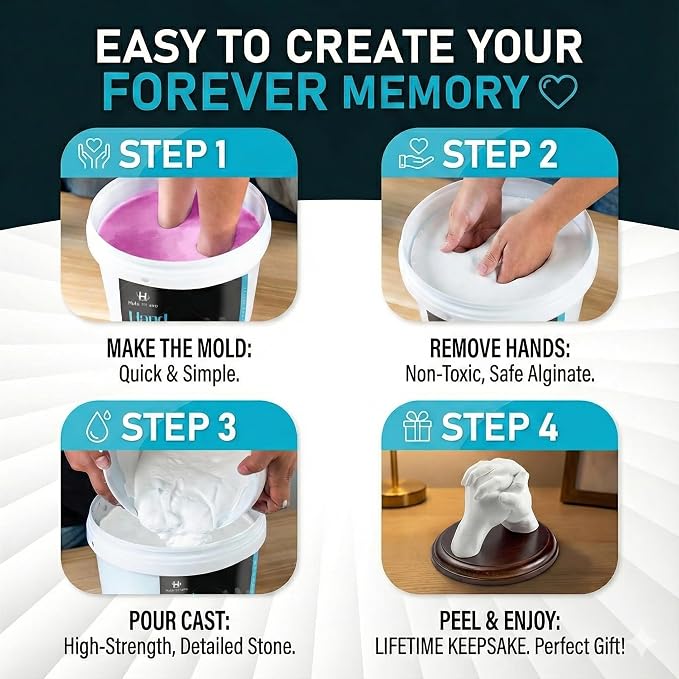 Hula Home Hand Casting Kit for Couples or Family - Image 5