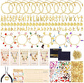 Wurosi 413 Pieces Gold Paperclip Charm Bracelet Making Kit, Including Paperclip by Unknown