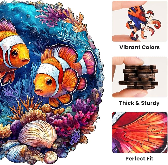 NiArt 200PCS Ocean World Wooden Jigsaw Puzzle - Image 3