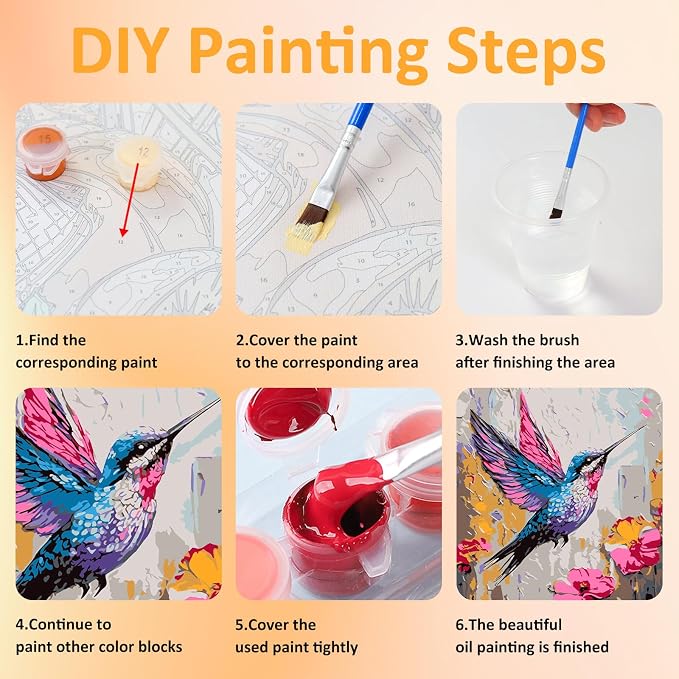 Mandun 3 Pack Paint by Numbers Kit - Image 8