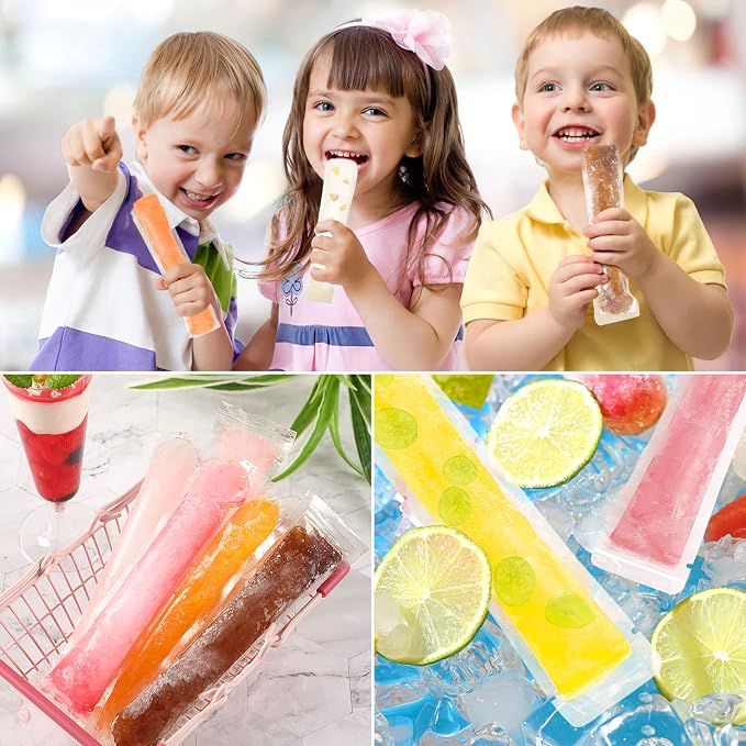 FEBSNOW 120 Pcs Disposable Ice Pop Bags Popsicle Molds - Image 5