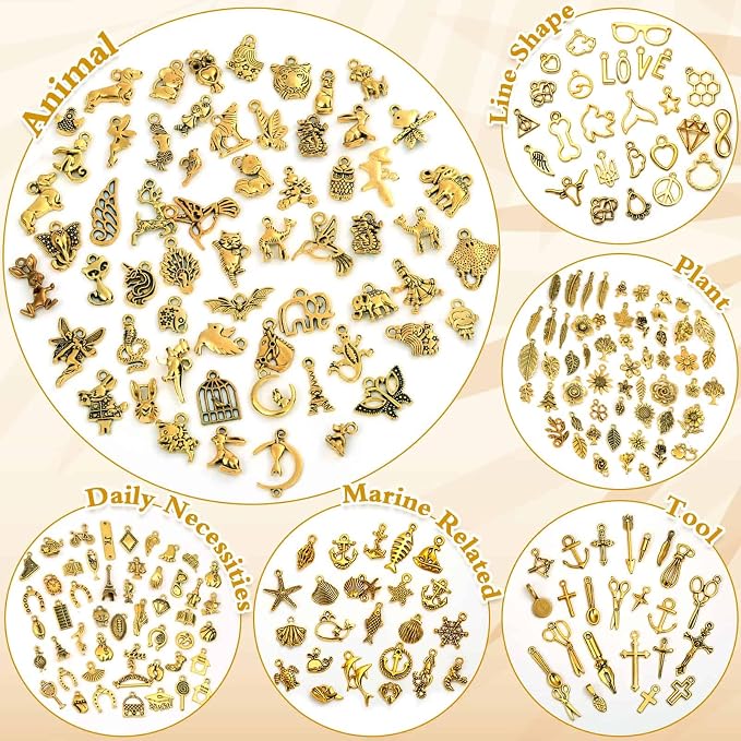 400 Pcs Wholesale Bulk Lots Jewelry Making Charms - Image 5