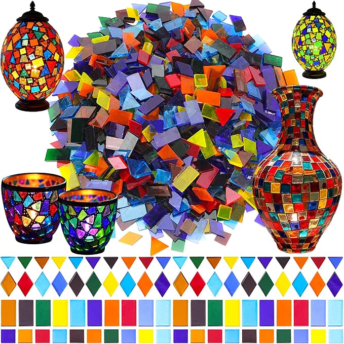 2400 Pcs Mosaic Tiles, Glass Mosaic Tiles by UZLUbuywithconfidence