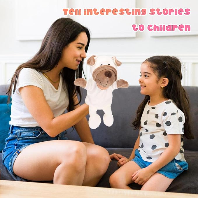 Easfan Puppy Hand Puppet Soft Animal Plush Toy - Image 2
